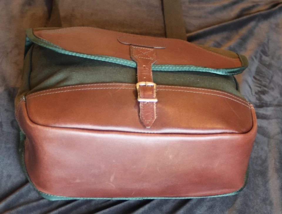 Bolso Mensajero Orvis Cuero Lona Usado en Excelente Condición Foto 3 de 4