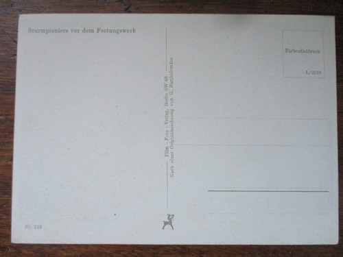 Postkarte Soldat mit Stahlhelm - Sturmpioniere - Bild 2 von 2
