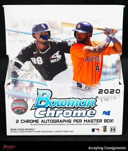 2020 Bowman Chrome Baseball Factory Sealed Hobby Box - RC ROOKIE - 2 AUTOS