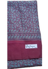 Vintage Pier Giorgio  Italy Paisley Scarf 54 11 in. Mod Bohemian 70  s Burgandy
