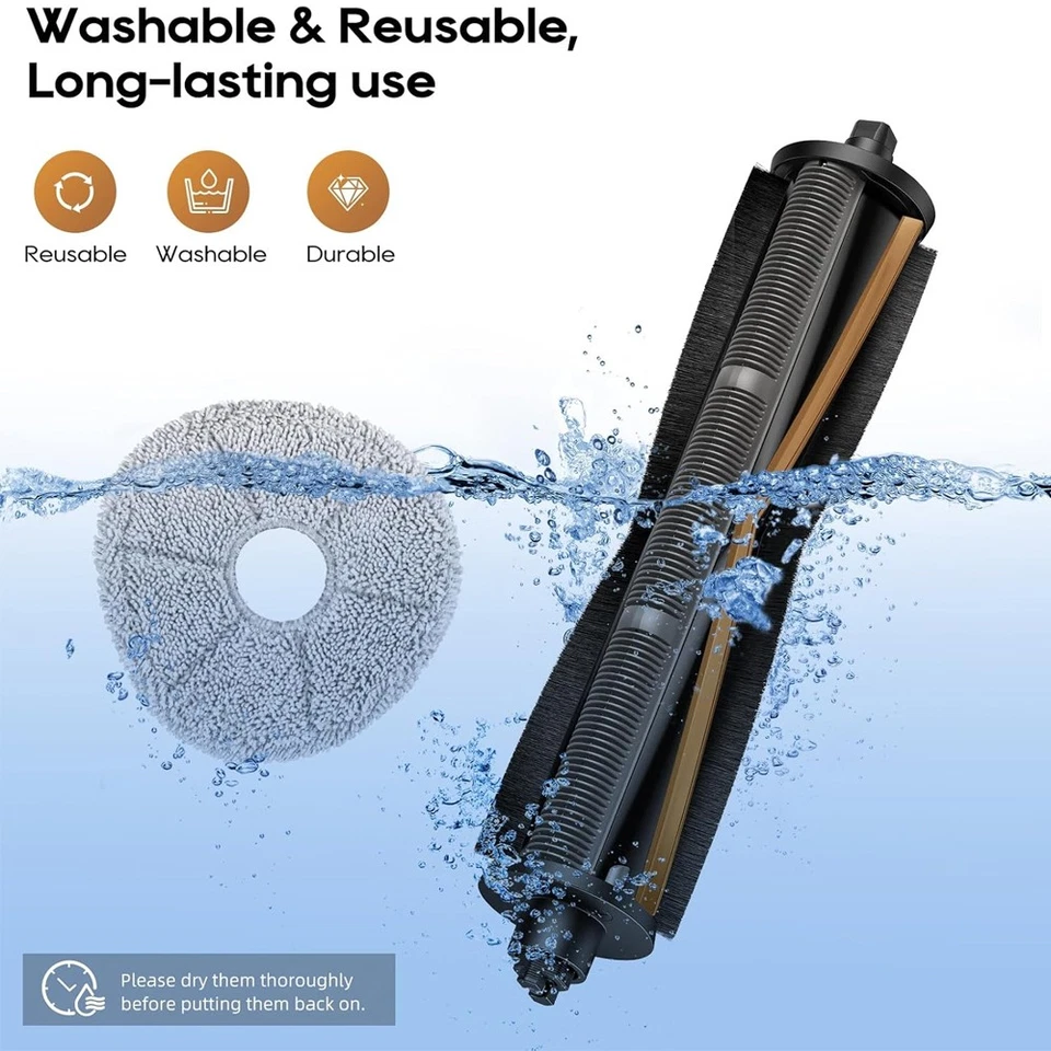 Upgraded Anti-Tangle Tricut Roller Brush Part for Dreame X40 X30 L30 L40 Robot - Изображение 4 из 4