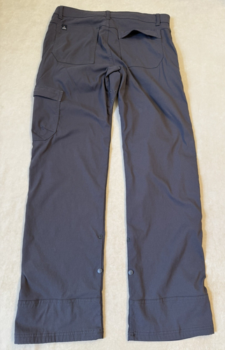 PrAna Zion Cargo Belted Pants Mens Medium X 32 L Gray Hiking Lightweight Roll Up - Picture 16 of 19