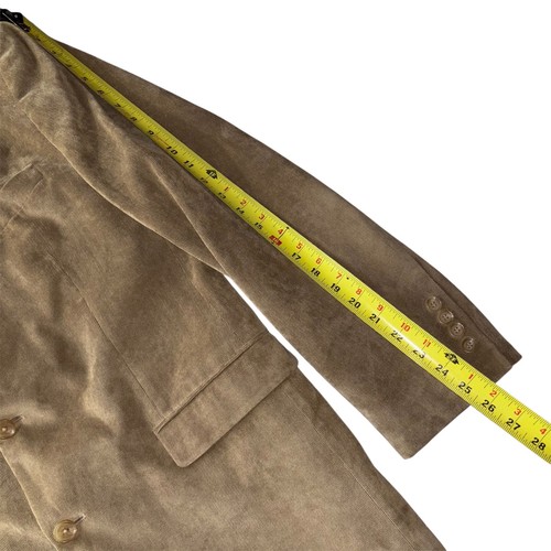 Lauren Ralph Lauren Micro Corduroy Blazer 42R Tan 2-Button Lined - Picture 5 of 9