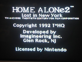 Home Alone 2: Lost in New York (Nintendo NES, 1992) Cart Only, Tested, Clean!