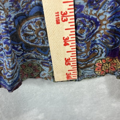 Take Two Maxi Skirt Large Drawstring Paisley Hippie Boho Peasant Festival - Picture 3 of 8