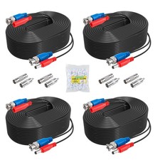 ANNKE 4 Pack 30M/100ft All-in-One Video Power Cables, BNC Extension Surveilla...