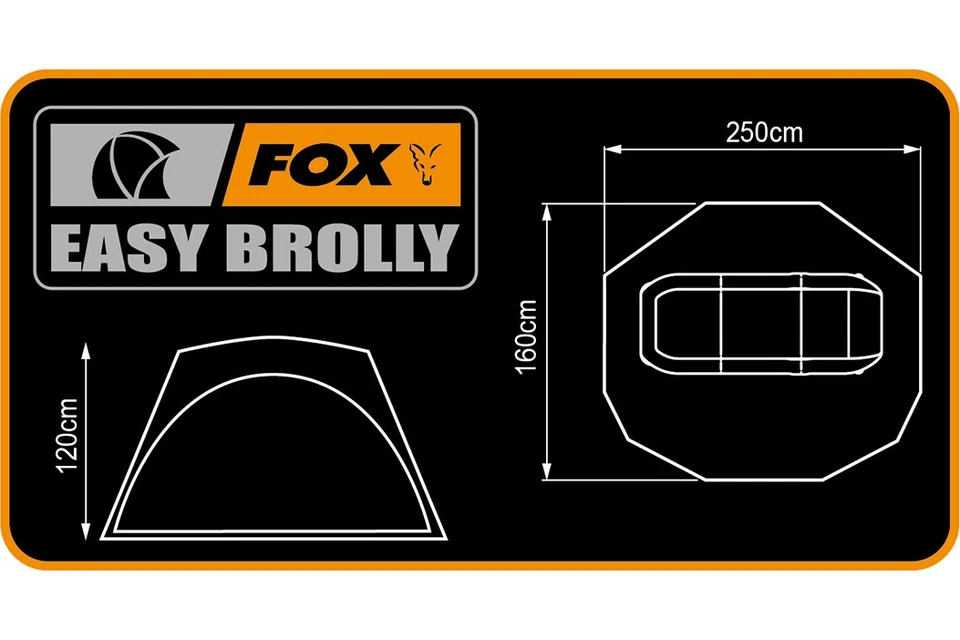 FOX | EASY BROLLY - REFUGIO DE PESCA DE CARPAS LIGERO ERECTO RÁPIDO *ENVÍO GRATUITO* Foto 3 de 3