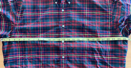 Made In USA Polo Ralph Lauren Plaid Oxford Shirt - Large 1980s - Picture 5 of 10