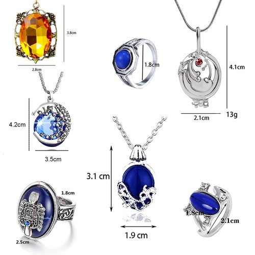 29 Stck. Der Vampir Schmuckset Elena Gilbert Öffnung Eisenkraut Medaillon Anhänger N... - Bild 4 von 5