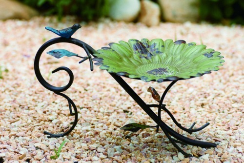 Metal Blue Green Sunflower Bird Feeder - Picture 1 of 1
