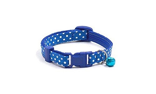 2 Pcs Adjustable Dot Printed Little Dog Collars - Picture 3 of 4