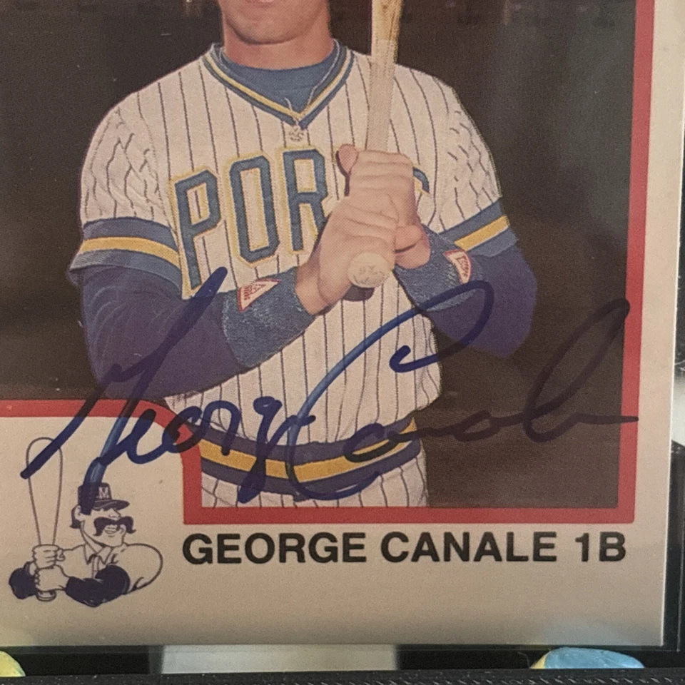 George Canale 1987 ProCards #256  Baseball Card - Auto - Image 2 of 3