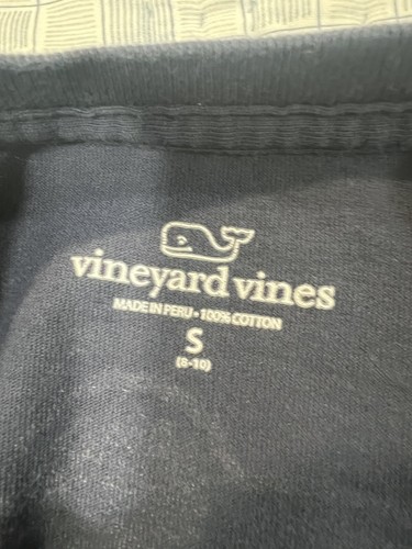 Vineyard Vines Navy Blue Long Sleeve Pink Whale Logo Boys T-Shirt Size S 8-10 - Picture 7 of 14