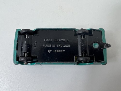 Vintage Lesney Ford Zephyr 6 Made In England Diecast Teal - Picture 5 of 5