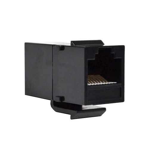 Paquete de 5 acopladores en línea Keystone Jack RJ45 hembra a hembra Cat6/Cat5e negro - Imagen 7 de 7