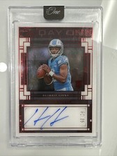 2023 Panini One Football Hendon Hooker Day One RC Rookie Auto Red #02/25 Lions
