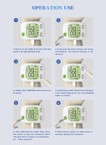 28 Reloj Láser con Tratamiento de Rinitis Presión Arterial Alta Azúcar Hiperlipidemia - Imagen 17 de 18