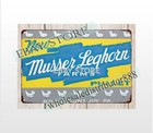 Musser Leghorn farms poultry chicken Pullet Mount Joy PA metal tin sign