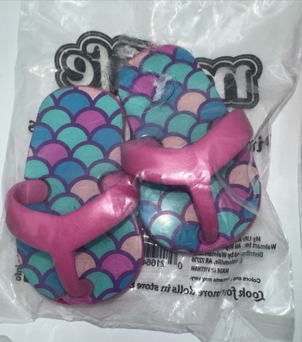 My Life As 18” Doll Lot Flip Flops Flippers Fluffy Waist Bag Sequin Slippers NEW - Picture 2 of 5