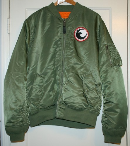 Alpha Industries MA-1 Flight Bomber Jacket Size 3XL w Special Rare Back Print - Picture 2 of 12