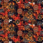 3 Yards Sykel Enterprises Firefighter Abstract Geo Cotton Fabric Fire Department