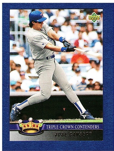 1993 Upper Deck Triple Crown #TC2 Jose Canseco Rangers NM-MT