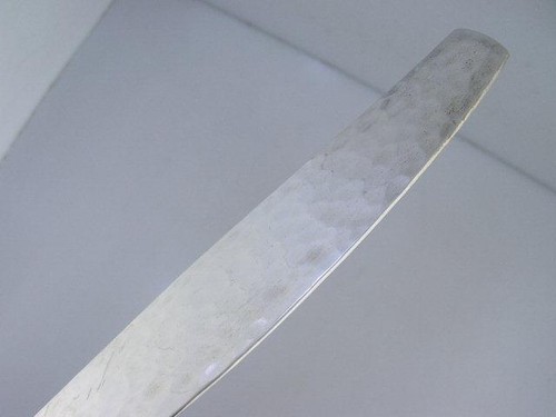 Pair Sterling ALLAN ADLER 14 1/2" Large Serving Spoons SWEDISH MODERN hammered - Picture 3 of 8