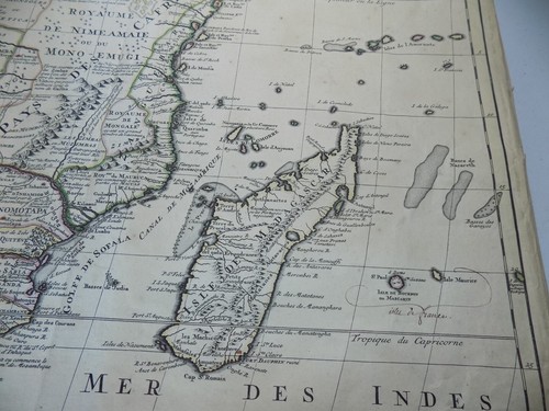 1720 Antique MAP OF THE CONGO AND COUNTRY OF CAFRES (SOUTH AFRICA), w/MADAGASCAR - Picture 6 of 6