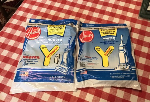 *SEALED* GENUINE HOOVER WINDTUNNEL TYPE Y ALLERGEN FILTRATION VACUUM BAGS (6) - Picture 1 of 4