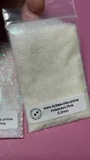 Iridescent White Pink 0.2MM Fine Glitter for nail acrylic gel craft US Seller 5g