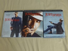 JUSTIFIED   Seasons 1, 2, 3 on DVD   Timothy Olyphant, Walton Goggins