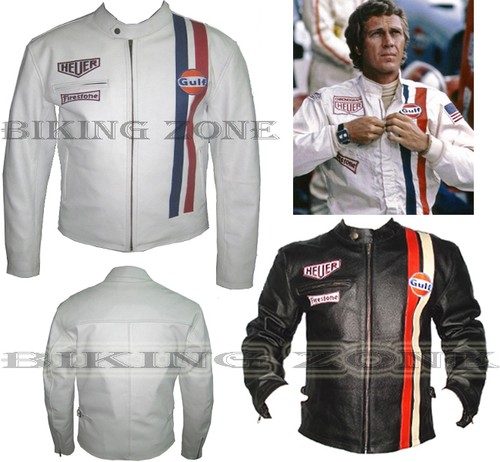 STEVE McQUEEN STYLE MENS WHITE / BLACK 