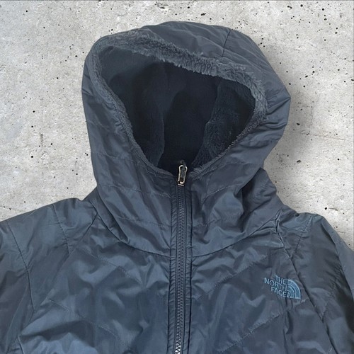 Chaqueta reversible North Face para mujer grande parka capucha bolsillos polar R1 - Imagen 5 de 13