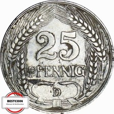 J 18  25 Pfennig Kaiserreich von 1912 D in SS  1189170