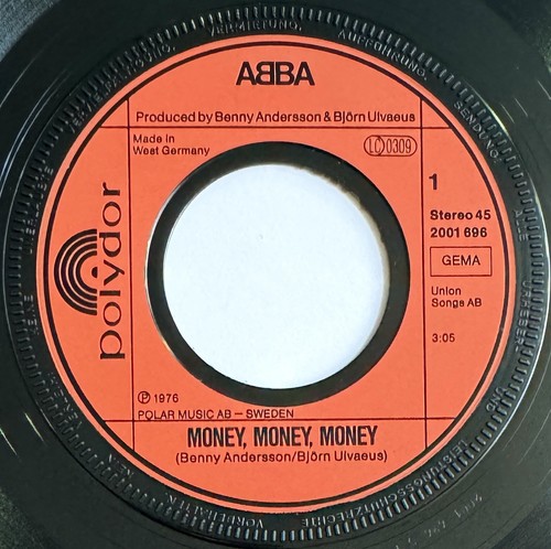 ABBA -Money Money Money- Rare 1984 German Issue 7” In Picture Sleeve (Vinyl) - Picture 2 of 4