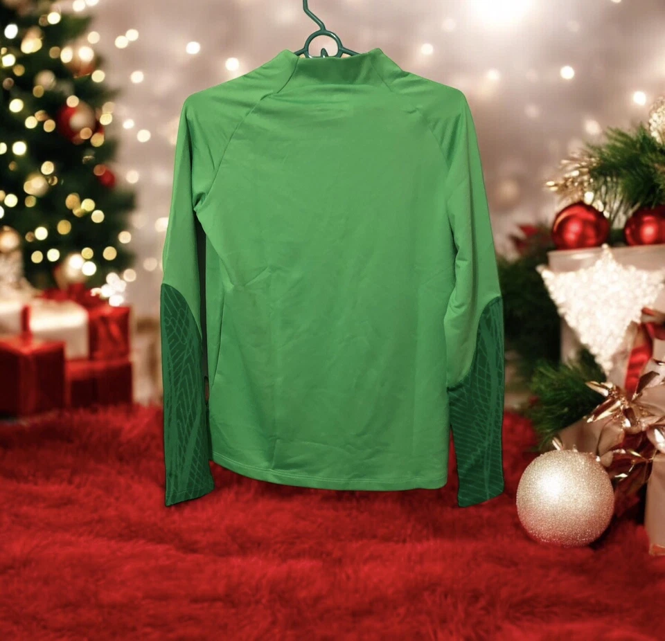 耐克 Dri Fit Strike 23 Drill Top 1/4 Zip DR2304 绿色青少年 XL 足球 — 第 2/4 张图片