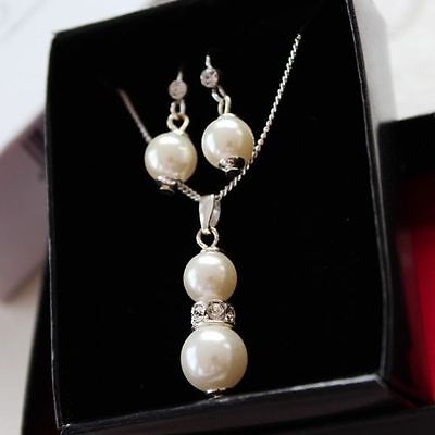star necklace or crystal and pearl earrings and necklace set multiple choices 
