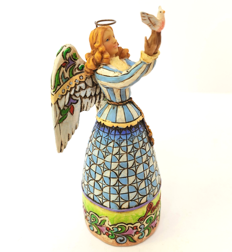 Jim Shore 2006 Heartland Creek PEACE Angel with Dove 5" Figurine 4005272 - Picture 4 of 14