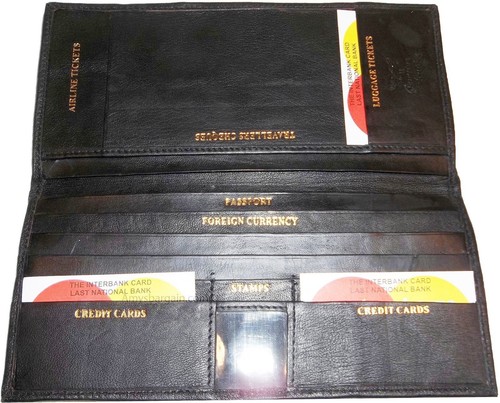 Womens leather O\organizer checkbook passports credit cards bills leather wallet - Picture 12 of 12