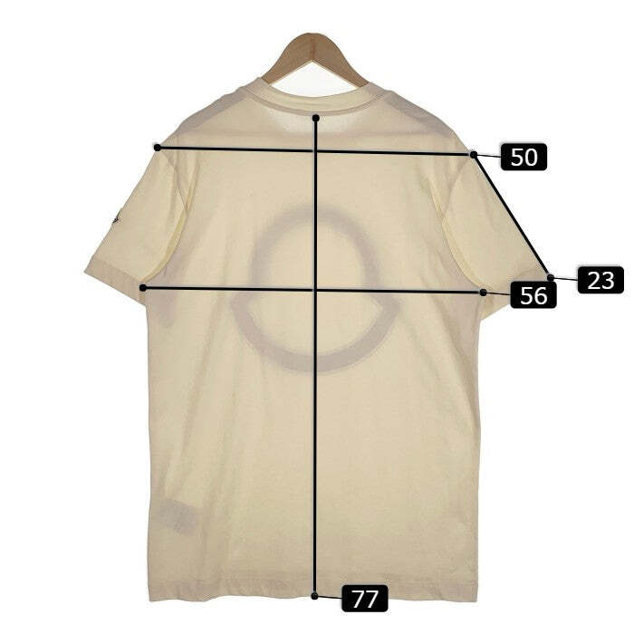 MONCLER SS TSHIRT SHORT SLEEVE T-SHIRT PRINT STUDS IVORY