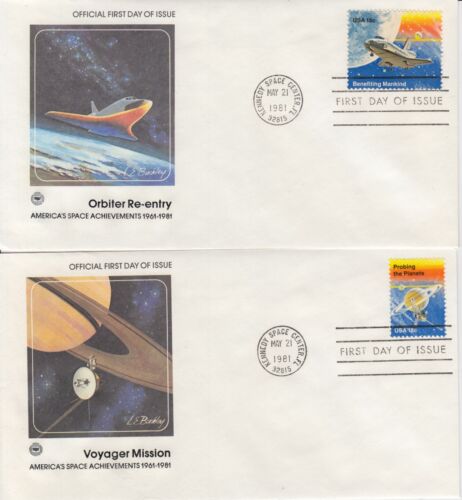 USA 9FDC Americas space achievements 1961-81 Kennedy Space Center may 21 81 Or20 - Picture 3 of 5