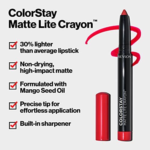 Revlon ColorStay Matte Lite Crayon, 06 Lift Off .049oz - Picture 3 of 11