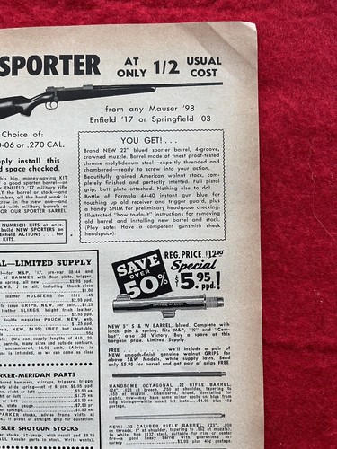 Vintage 1955 Numrich Arms Print Ad Custom Sporter Mauser Enfield Springfield - Bild 5 von 7