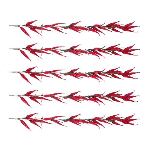 5 Pcs Fake Pepper Garland Chili Model Decoration Home Pretend - Picture 7 of 12