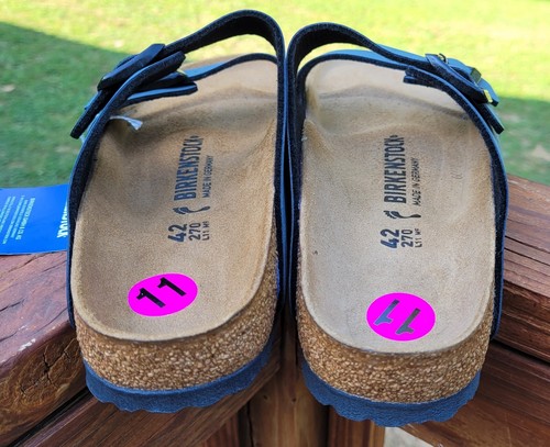 NEW Birkenstock Arizona Sandals Basalt Gray Size Men’s 9 Women’s 11 Narrow - Picture 6 of 8