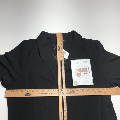 Torrid Blazer Jacket Crepe Black Long Lined Career Essentials Size 1X/14-16 NEW - Picture 12 of 17