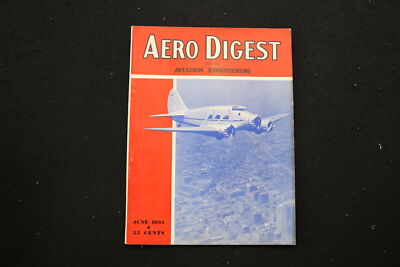 1934 JUNE AERO DIGEST MAGAZINE - STINSON MODEL A AIRLINER COVER - E 10688