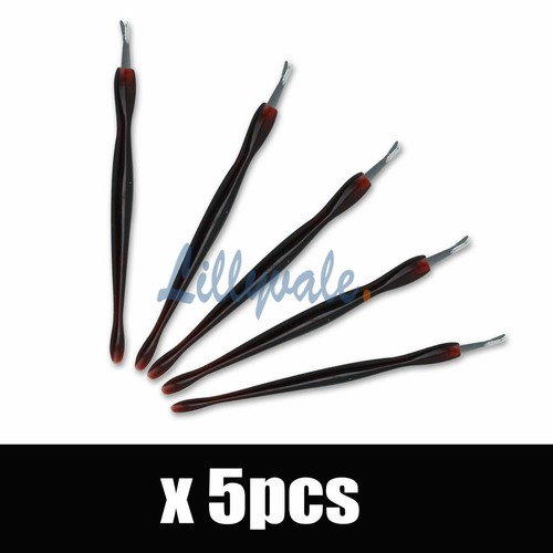 5 PCS Cuticle Pusher Trimmer Cutter Remover Pedicure Manicure Nail Art Tool Kit - Picture 3 of 3