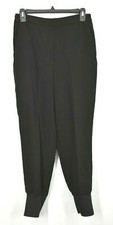 Zara Womens Black Flat Front Stretch Waist Career Trouser Pants S New