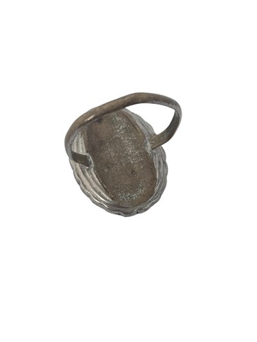 Vintage Ring silberfarben facettiert Türkis und Markasiten - Bild 5 von 6